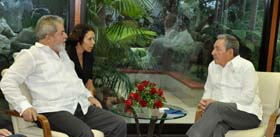 Sostiene Raúl Castro fraternal encuentro con Lula Da Silva